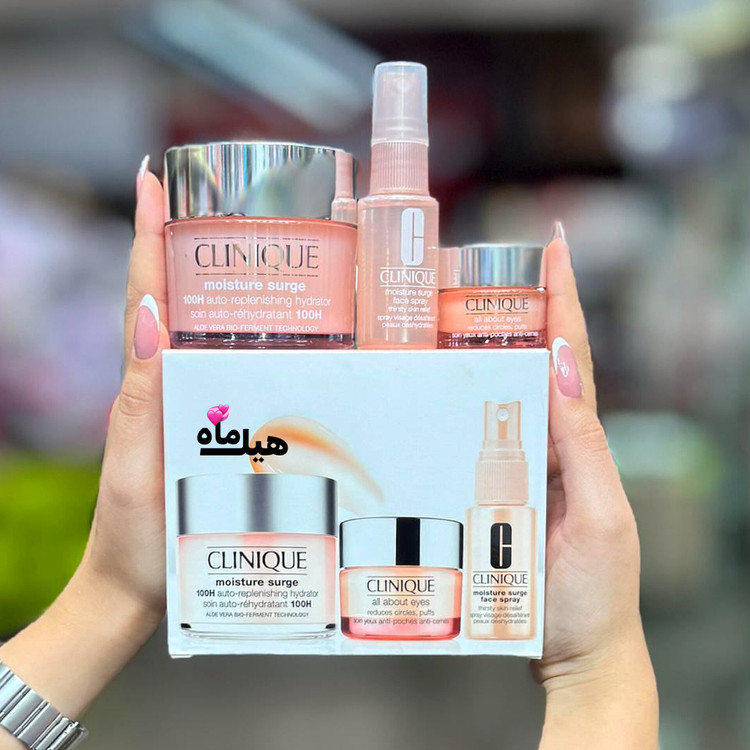 پکیج آبرسان سه تیکه dewy glow اورجینال شامل کرم آبرسان ، اسپری آب و کرم دور چشم با جعبه کادویی مناسب هدیه